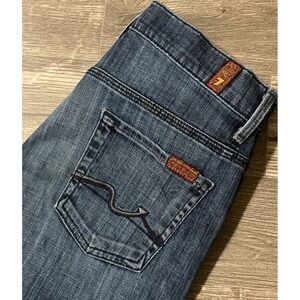 7 For All Mankind Vintage Women's Ginger Flare Leg Mid Rise Jeans SZ 26 (29x29)